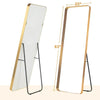 Gold Full-Length Mirror with Stand - Modern Aluminum Alloy Frame