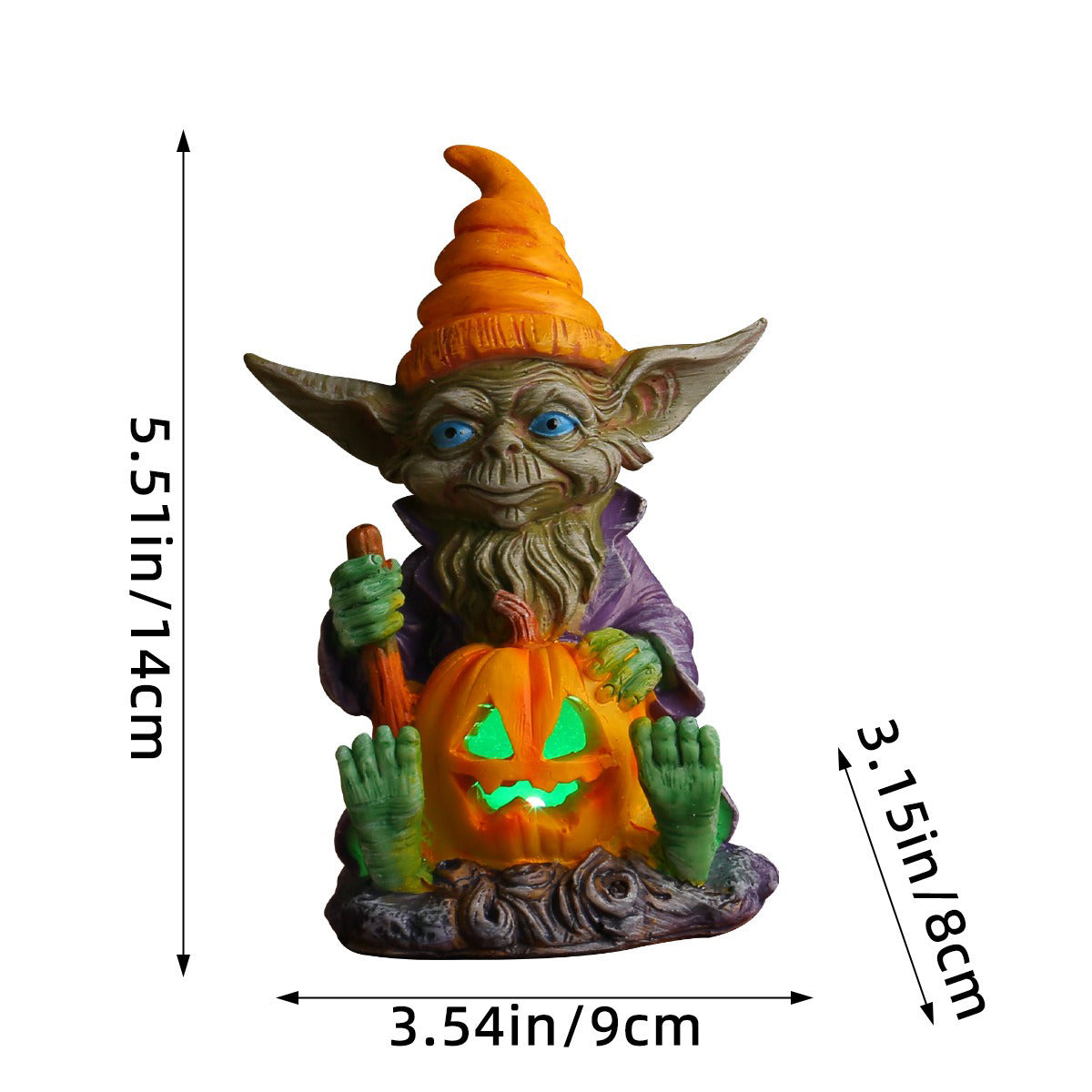 PumpkinGhoul™ Ghoulie Halloween Resin Statue with Pumpkin Lamp (Buy 1 Get 1 Free)