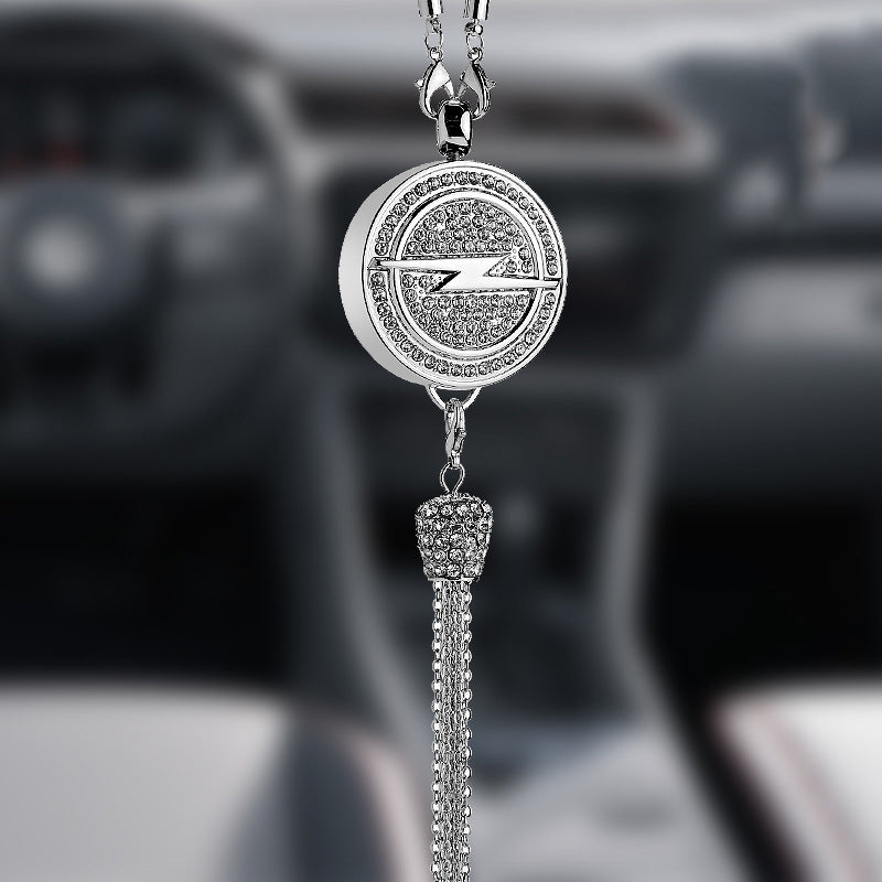 Car Rearview Mirror Pendant | Sparkling Rhinestone Accessory | Zinc Alloy | 100g