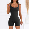 Women’s Romper Jumpsuit | Sleeveless Square Neck | Curve-Enhancing Fit