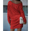 G shiny mini dress with one shoulder