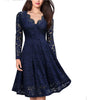 Lace dress with V-neck - Lara