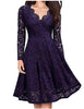 Lace dress with V-neck - Lara