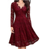 Lace dress with V-neck - Lara