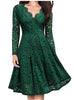 Lace dress with V-neck - Lara