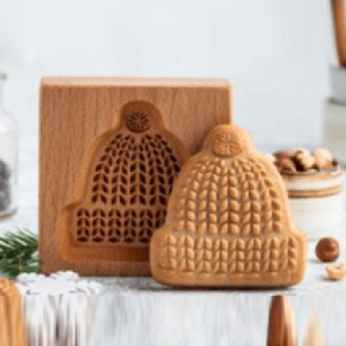 Wooden Cookie Mold Set | Engraved Pastry Stamps | Gingerbread & Biscuit Press