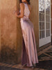 Edith - One-Shoulder Satin Maxi Dress with Slit for Women