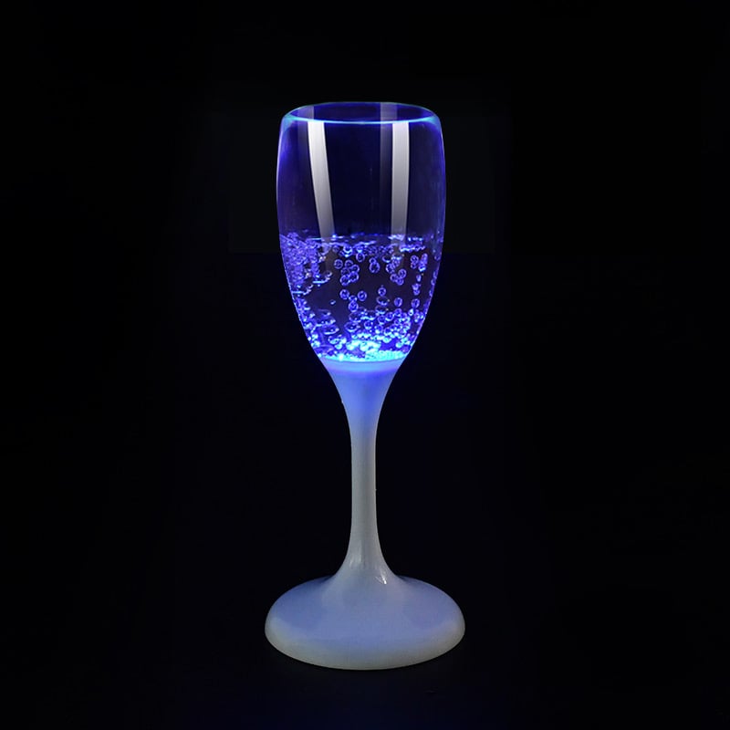 LED Wine Glasses | Light-Up Drinkware with 6 Colors | Liquid-Activated | Reusable Party Cups 4–8oz