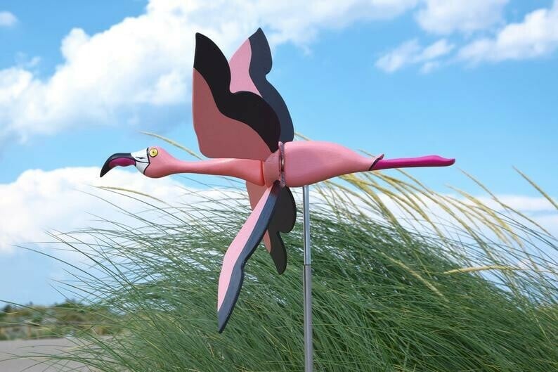 Handmade Garden Windmill | WhimsyMill™ Bird & Animal Design | Wood & Stainless Steel | Outdoor Décor