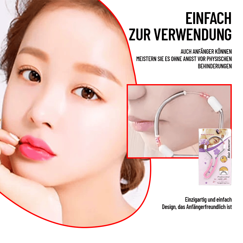 Facial Hair Remover Spring Tool | Gentle Manual Epilator | Stainless Steel | Portable & Battery-Free