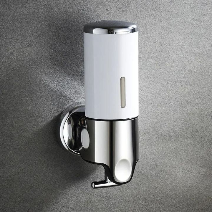 Wall Mounted Soap Dispenser | SudsStation™ Bathroom Organizer | Stainless Steel & ABS | 16.9 fl oz | Set of 1–3