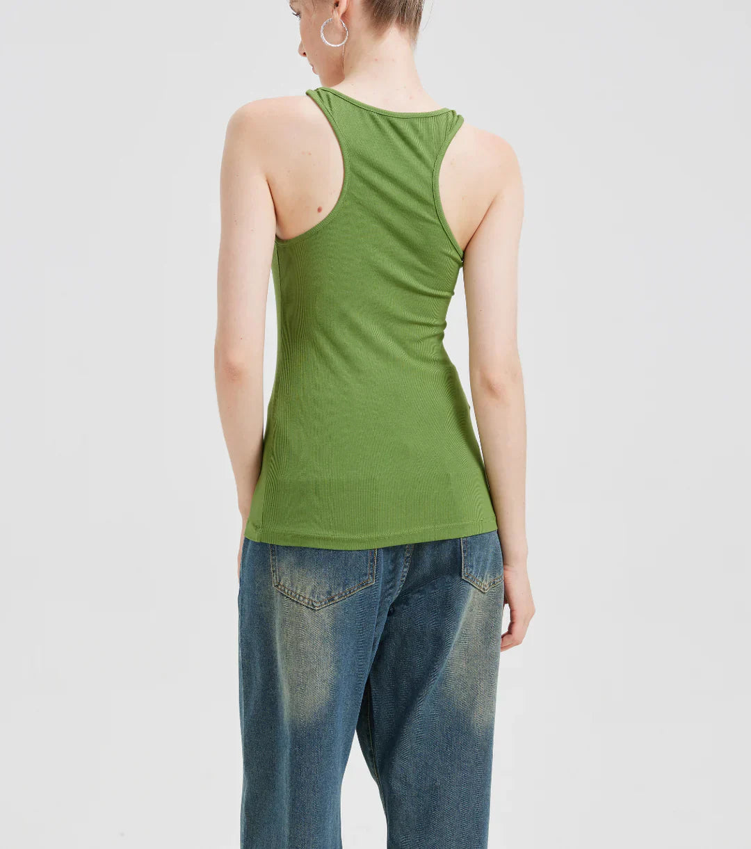 Women’s Ribbed Top | Invisible Straps | Fitted Silhouette