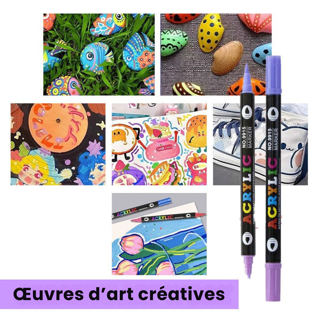 Acrylic Paint Markers Set | ChromaSet™ Fine Tip | Vibrant, Smudge-Proof, Multi-Surface