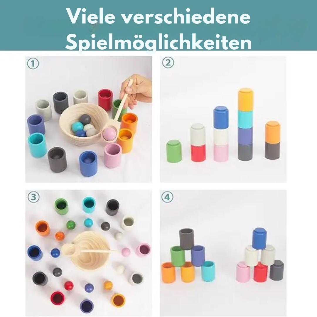 Montessori Sorting Toy | Fine Motor Skill Builder | Educational Cups & Balls Set