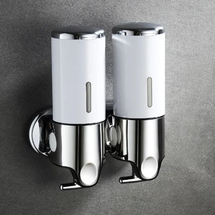 Wall Mounted Soap Dispenser | SudsStation™ Bathroom Organizer | Stainless Steel & ABS | 16.9 fl oz | Set of 1–3