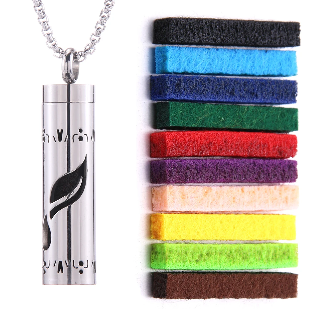 Perfumed Pendant Necklace | Stainless Steel | Interchangeable Aroma Discs
