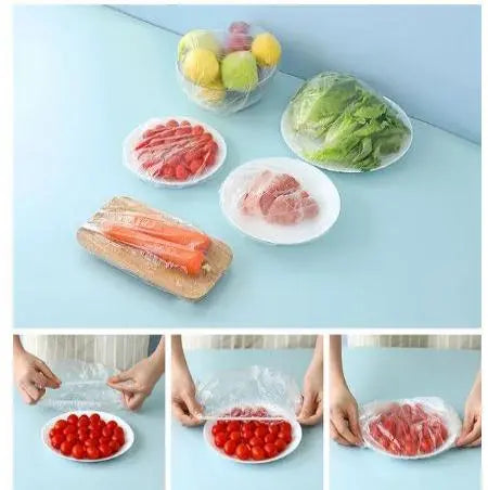 Reusable Food Covers | Stretchable Fresh-Keeping Bags | 200PCS Eco-Friendly PE Wrap Alternative