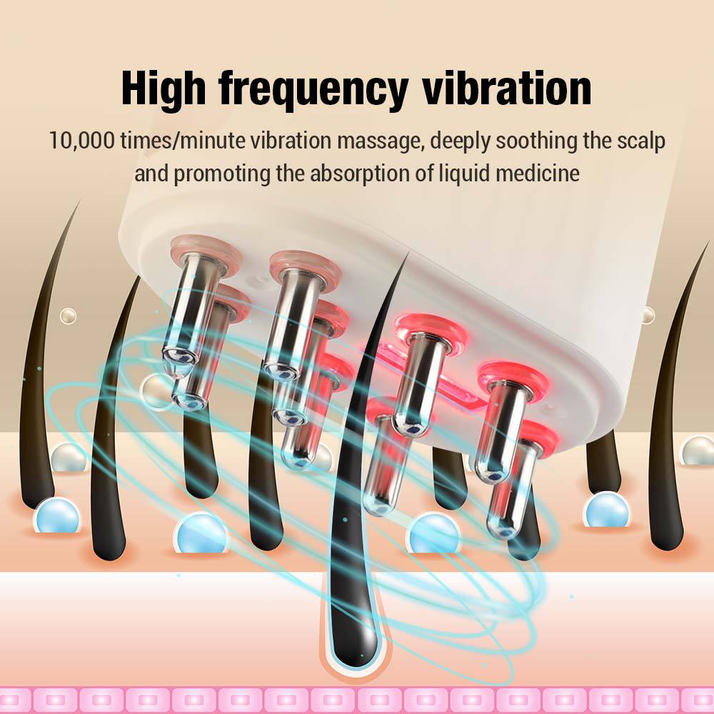Electric Scalp Massager with Red Light Therapy | Hair Oil Applicator | Waterproof