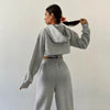 Women’s Three-Piece Lounge Set | Cropped Hoodie, Tank Top & Ankle Pants | Soft Polyester