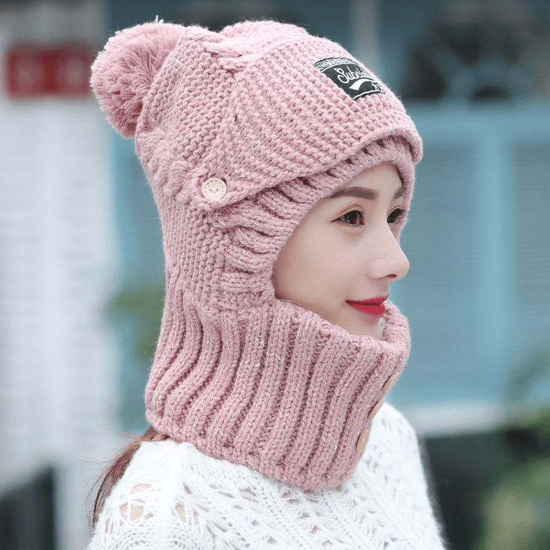 Women’s Winter Beanie & Scarf Set | Soft Fuzzy Lining | 2-in-1 Hat, Scarf & Face Cover | Cold Weather Gift