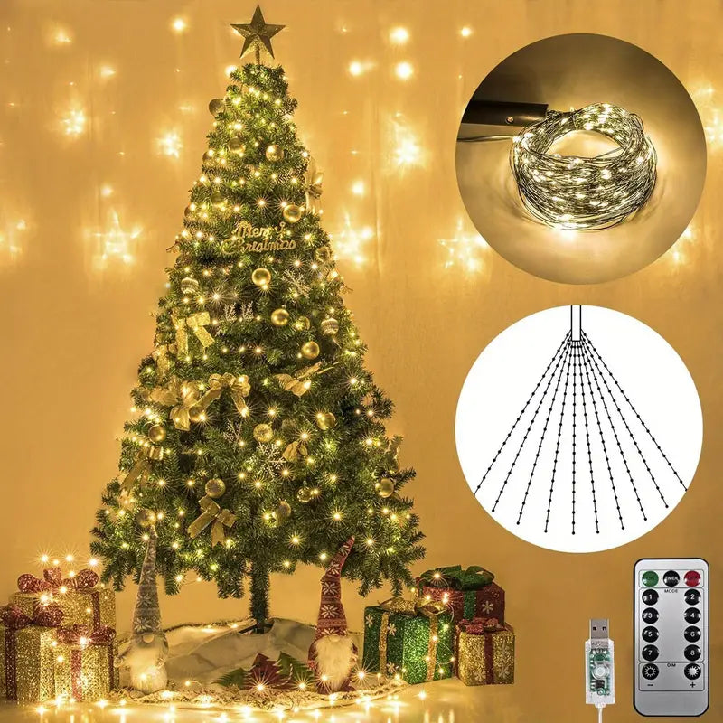 LED Christmas String Lights | Warm White Glow | IP65 Waterproof | Flexible Copper Wire | USB Powered | Indoor/Outdoor