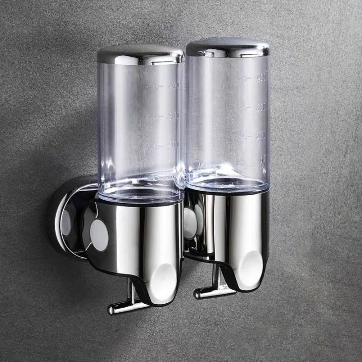 Wall Mounted Soap Dispenser | SudsStation™ Bathroom Organizer | Stainless Steel & ABS | 16.9 fl oz | Set of 1–3