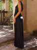 Edith - One-Shoulder Satin Maxi Dress with Slit for Women
