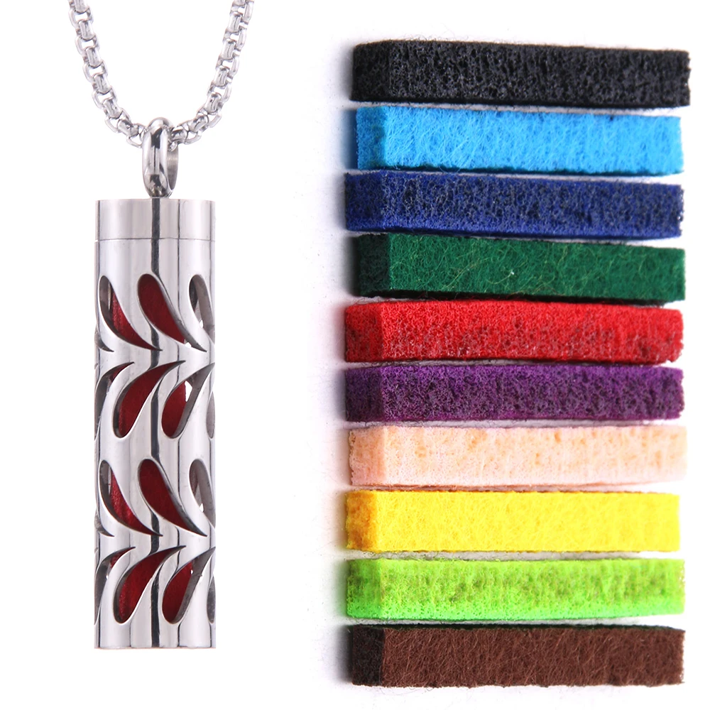 Perfumed Pendant Necklace | Stainless Steel | Interchangeable Aroma Discs