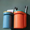 Toothbrush Holder with Cup | Wall-Mounted | Self-Adhesive | ABS Plastic | 11.5×7×12.5cm