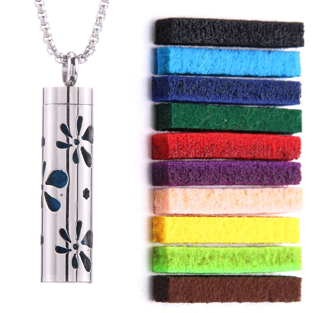 Perfumed Pendant Necklace | Stainless Steel | Interchangeable Aroma Discs