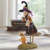 Halloween Witch Figurine | Handcrafted Resin with Realistic Hair | Collectible Tabletop Decoration | 18 in