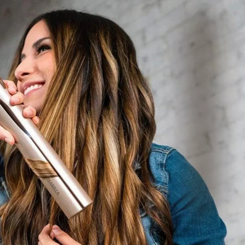 2-in-1 Hair Styler | Curling & Straightening Iron | Ceramic Zigzag Plates | Adjustable Heat | 220 °C Max