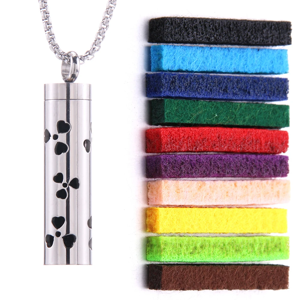 Perfumed Pendant Necklace | Stainless Steel | Interchangeable Aroma Discs