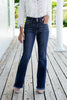 Women’s Bootcut Jeans | High-Rise Stretch Denim | Flattering Slim Fit | Frayed Hem
