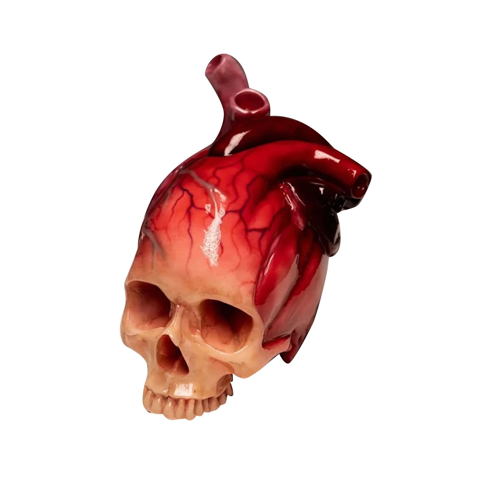 SpookyHeart™ Realistic Halloween Heart-Shaped Skull Sculpture