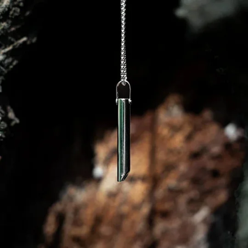 Breathing Exercise Necklace | Stainless Steel | Smoking & Vaping Alternative for Anxiety Relief