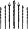 Drill Bit Set | 7-Piece Hard Alloy | 4-Edge Cross Design | Tile, Glass & Wood Precision Drilling