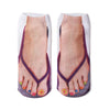 Women’s Crew Socks | Manicure Nail Art Print | Breathable Cotton Blend | Fashion Statement Daily Wear