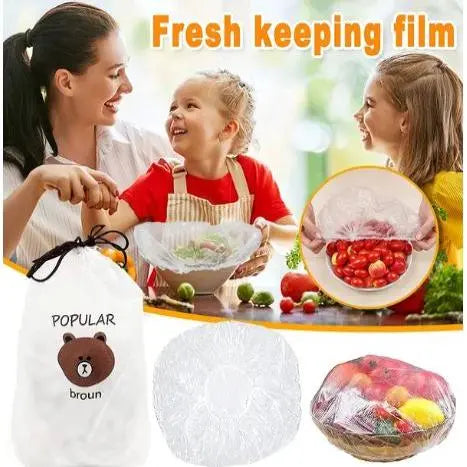 Reusable Food Covers | Stretchable Fresh-Keeping Bags | 200PCS Eco-Friendly PE Wrap Alternative
