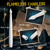 Floating LED Candles with Remote Wand | Flameless Hanging Lights | 12-Pack with Hooks & Batteries