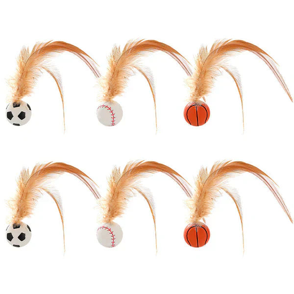 Limited Time 50% Off Interactive Bouncing Ball for Cats with Feathers