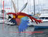 Handmade Garden Windmill | WhimsyMill™ Bird & Animal Design | Wood & Stainless Steel | Outdoor Décor