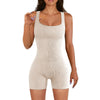 Women’s Romper Jumpsuit | Sleeveless Square Neck | Curve-Enhancing Fit