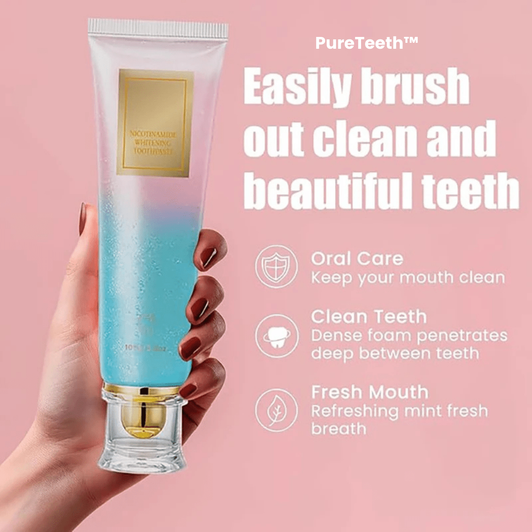 Whitening Toothpaste with Niacinamide & Probiotics | Fresh Breath & Gum Care | FreshGleam