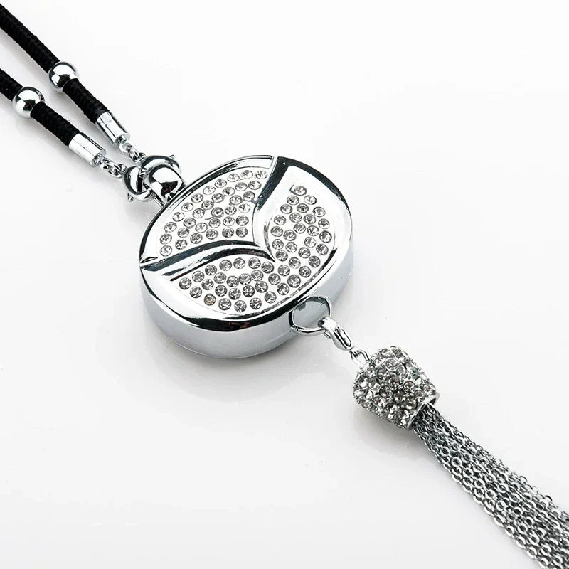 Car Rearview Mirror Pendant | Sparkling Rhinestone Accessory | Zinc Alloy | 100g