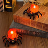 Halloween Spider LED Candle Lights | Flameless Battery Operated | Warm Yellow Glow | Indoor/Outdoor Decoration
