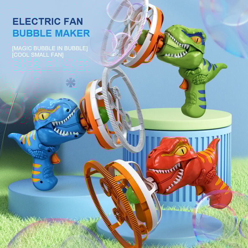 Kids Dinosaur Bubble Blaster | Portable Bubble Machine | 1000+ Bubbles/Min
