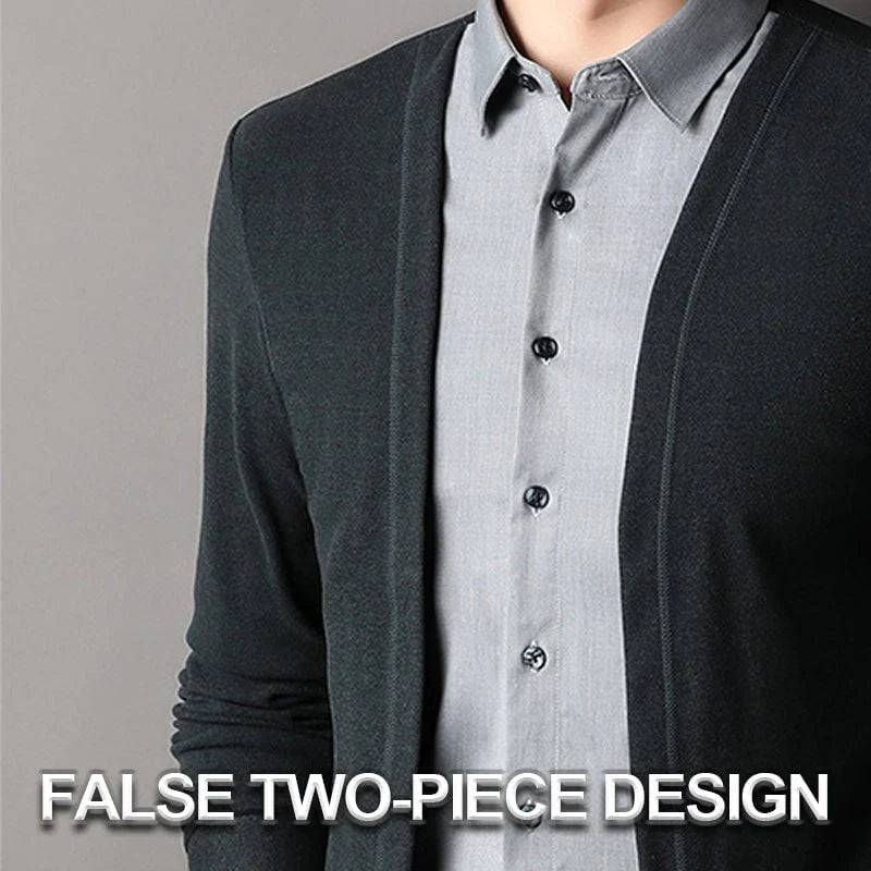 TwinLayer – Smart Collar Knit Cardigan