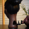 Incense Burner Statue | Artistic Resin Design | Backflow Smoke Effect | 7.8 in