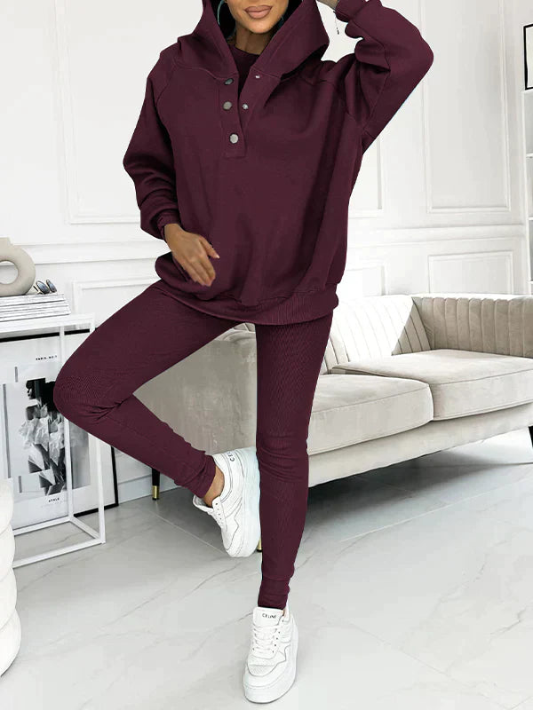 Women’s 3-Piece Loungewear Set | Hoodie, Sweatpants & Top | Casual Comfort Outfit